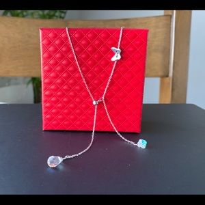 Brand new 925 Butterfly drop silver necklace